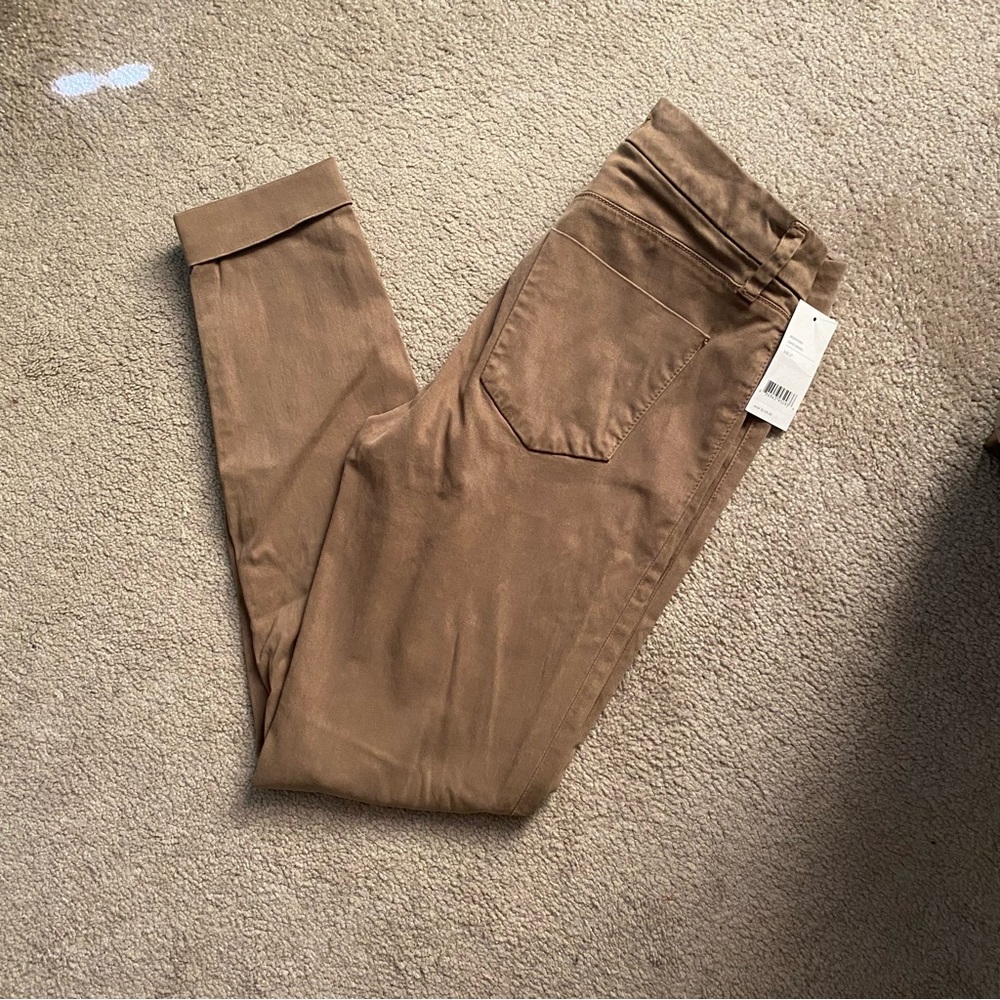J Brand Brown Sand Dune Anja Clean Cuffed Ankle Pants Size 27 NWT